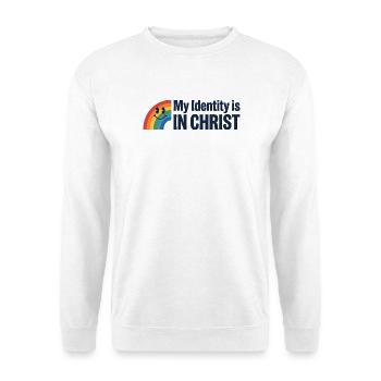 Identität in Christus Regenbogen - Unisex Pullover - Weiß - Vorne
