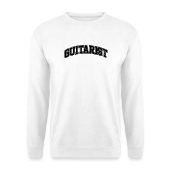 Guitarist  - Unisex Pullover - Weiß - Vorne - Alina (178cm) & Michal (187cm)
