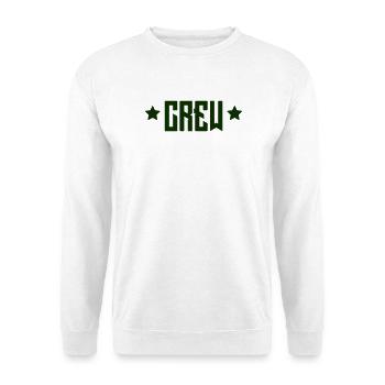 Crew Sterne - Unisex Pullover - Weiß - Vorne - Alina (178cm) & Michal (187cm)
