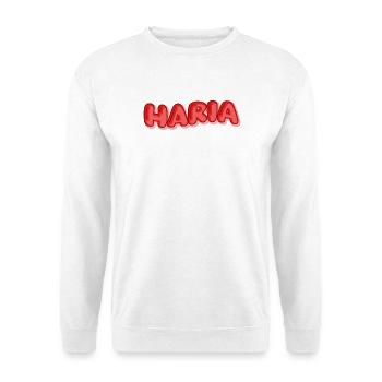 Comic Haria - Unisex Pullover - Weiß - Vorne - Alina (178cm) & Michal (187cm)