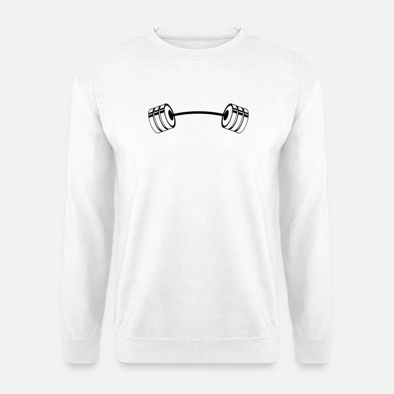 Gewichte – Hantel Fitness Bodybuilding Workout - Unisex Pullover - Weiß