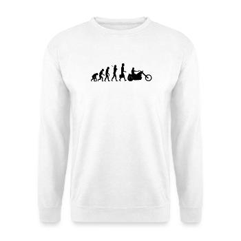 evolution_chopper - Unisex Pullover - Weiß - Vorne