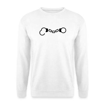 Handschellen -- ©roil - Unisex Pullover - Weiß - Vorne