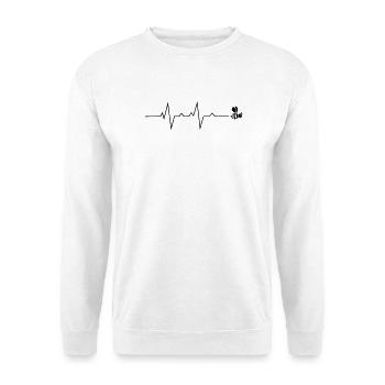 Herzschlag Biene - Unisex Pullover - Weiß - Vorne