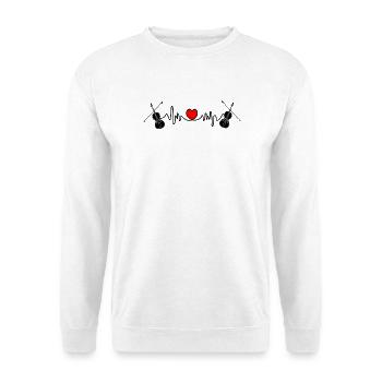 Cardio heart rate violin - Unisex Sweatshirt - white - Front