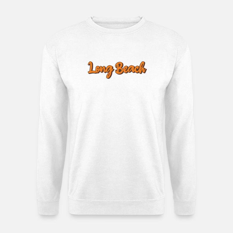 Script rétro de Long Beach - Sweat-shirt Unisexe - blanc