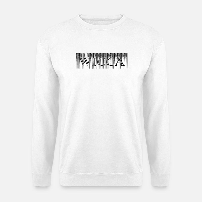 Lettering Witch Design Black - Unisex Sweatshirt - white
