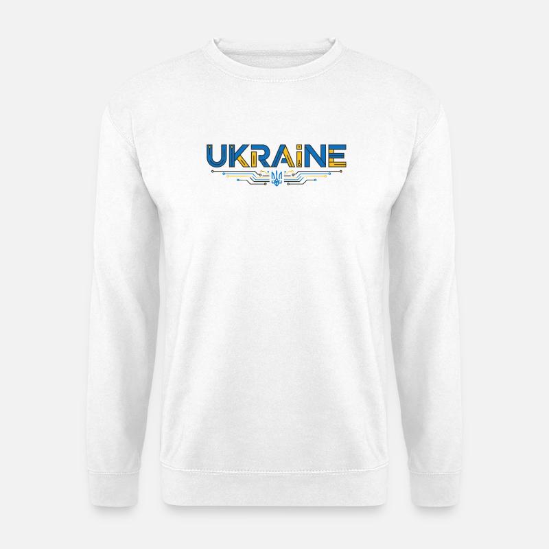 Circuit Ukraine Typografie - Unisex Pullover - Weiß