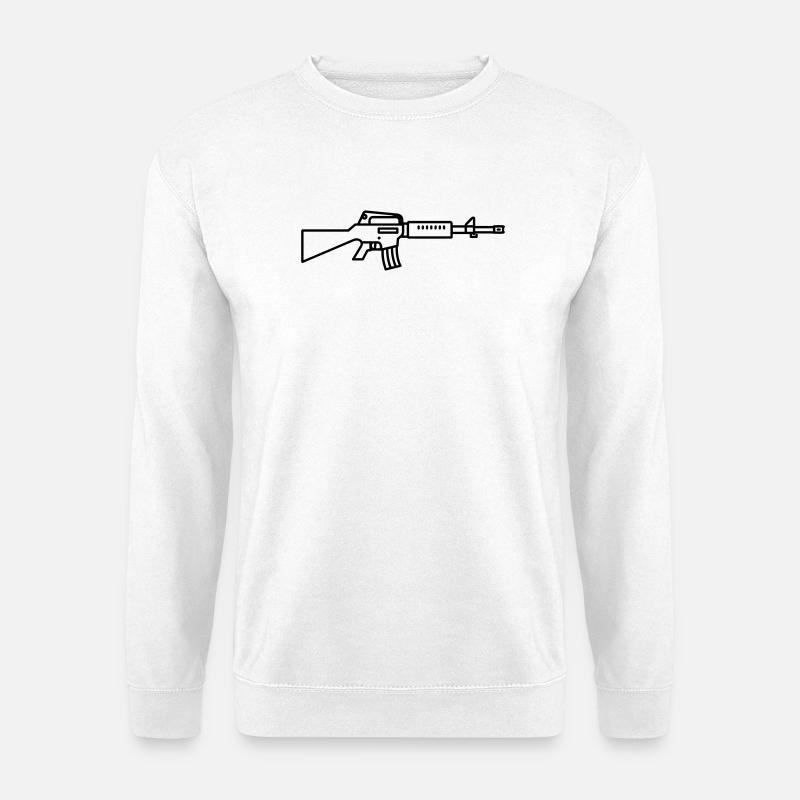 Waffe - Unisex Pullover - Weiß
