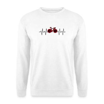 Bicycle heartbeat bike race - Unisex Sweatshirt - white - Front