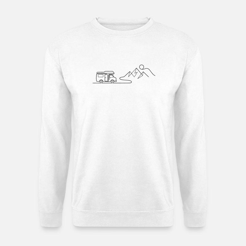 camper mountains berge reise - Unisex Pullover - Weiß