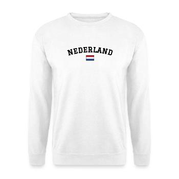 Nierderlande Flagge Design Schwarz - Unisex Pullover - Weiß - Vorne
