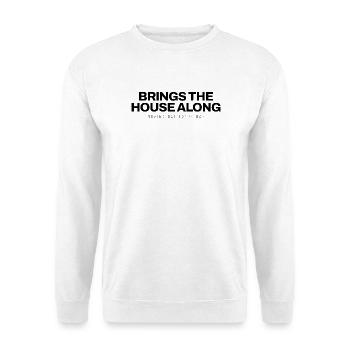 Schildkroete - Brings The House Along - Reptilien - Unisex Pullover - Weiß - Vorne - Alina (178cm) & Michal (187cm)
