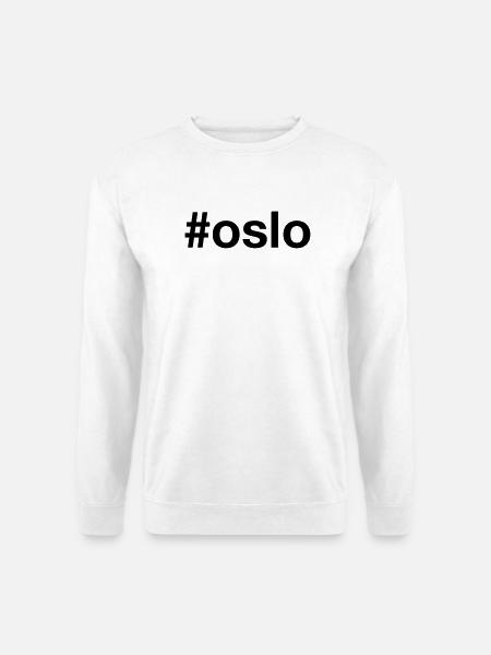 OSLO Hashtag - Norwegen - Norway - Norge - Unisex Pullover - Weiß