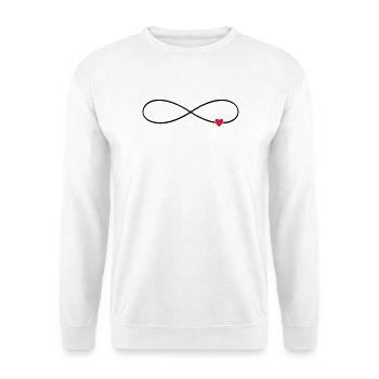 Unendlichkeitszeichen Herz unendliche Liebe - Unisex Pullover - Weiß - Vorne