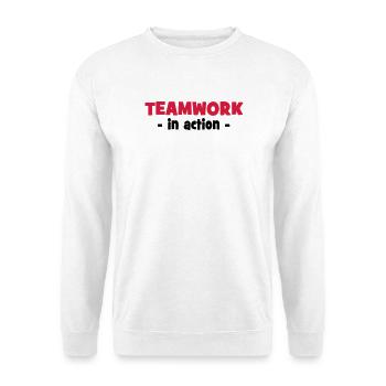 Teamwork in Action - Unisex Pullover - Weiß - Vorne