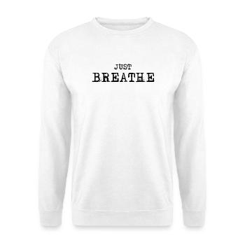 just breath symbol Logo Schriftzug icon Spruch - Unisex Pullover - Weiß - Vorne