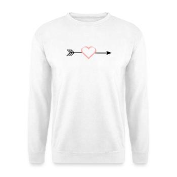 pink heart pink red arrow hearts Valentine's Day - Unisex Sweatshirt - white - Front