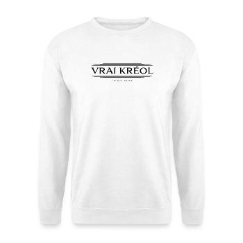 Vrai Kréol Version Noir - Sweat-shirt Unisexe - blanc - Devant