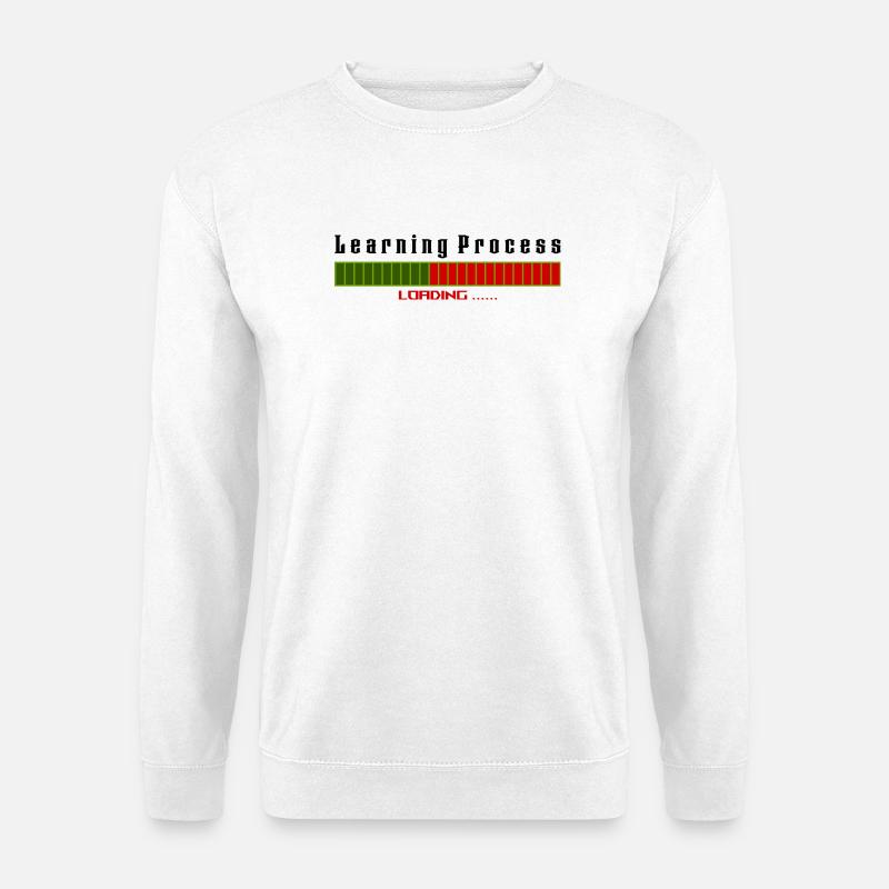 Learning Process Loading white shirt - Unisex Pullover - Weiß