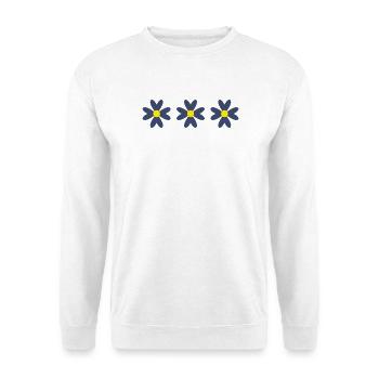 BLUME. BLUME. NATUR. ÖKOLOGIE. JAHRESTAG - Unisex Pullover - Weiß - Vorne