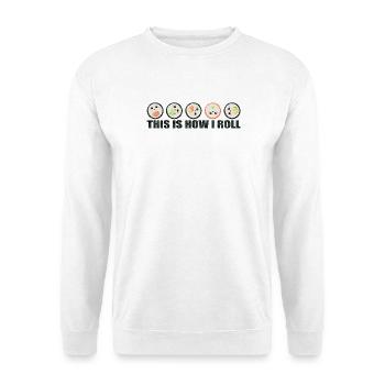 Sushi Spruch lustig - This is how I roll - Unisex Pullover - Weiß - Vorne