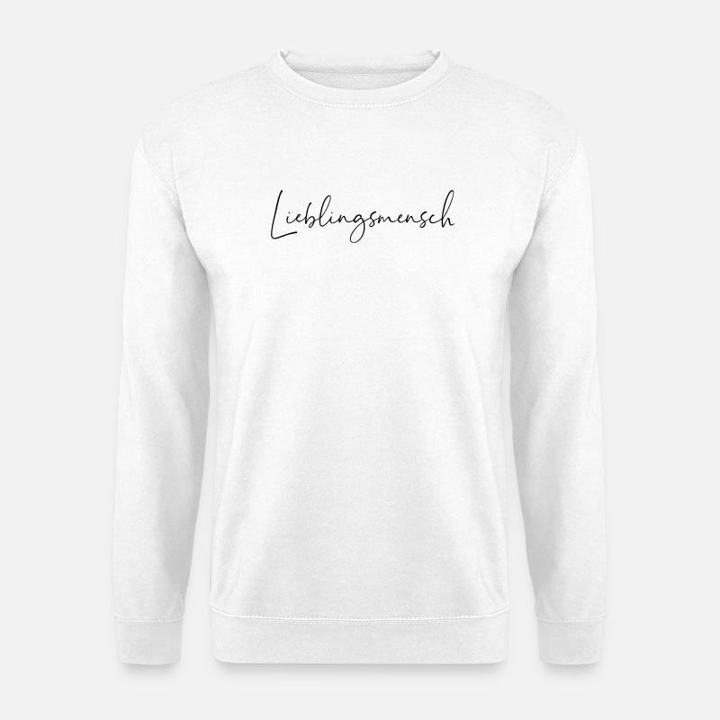 lieblingsmensch / handschrift design - Unisex Pullover - Weiß