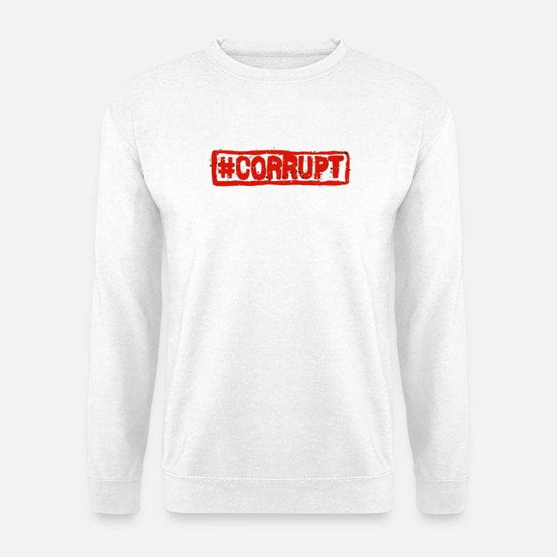 Roter Stempel Korrupt - Unisex Pullover - Weiß