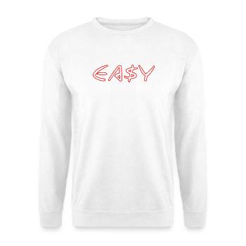 EASY - Unisex Pullover - Weiß - Vorne - Alina (178cm) & Michal (187cm)