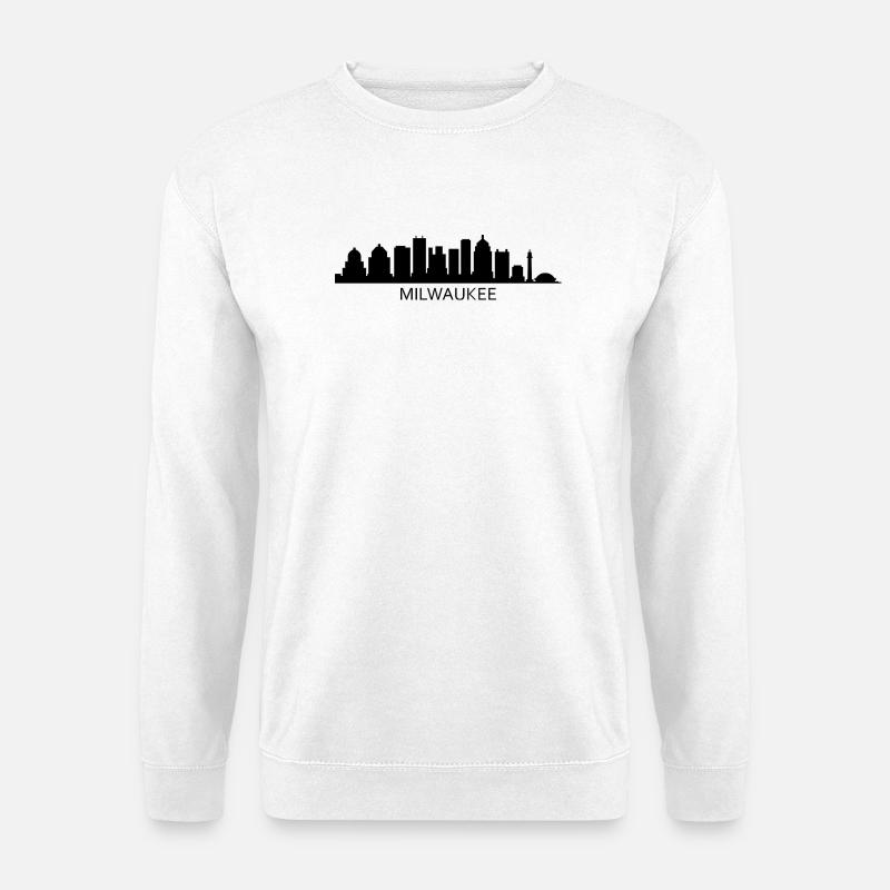 Milwaukee-Skyline - Unisex Pullover - Weiß