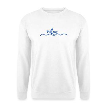 Capitaine de bateau en papier - Sweat-shirt Unisexe - blanc - Devant