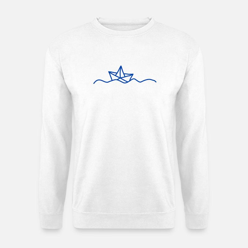 Boot Papierboot Kapitän - Unisex Pullover - Weiß