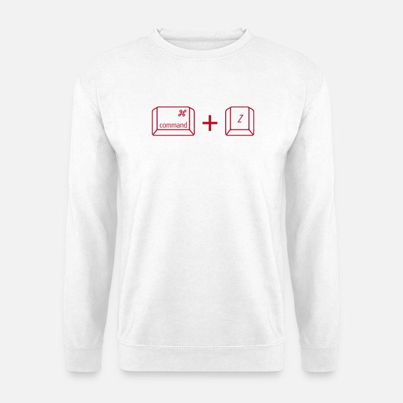 Commande + Z - Sweat-shirt Unisexe - blanc