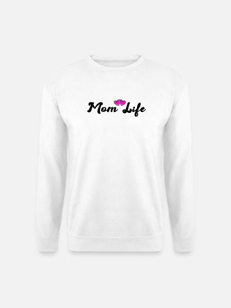 mom_life_heart - Sweat-shirt Unisexe - blanc