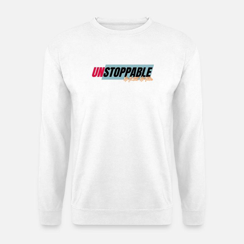 Unaufhaltsam ohne Grenzen - Unisex Pullover - Weiß
