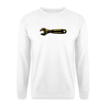 Schraubenschlüssel Werkzeug Mechaniker Schrauber - Unisex Pullover - Weiß - Vorne