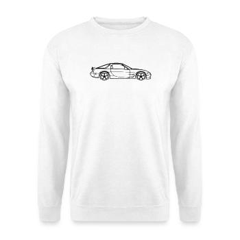 RX‑7 Line Silhouette – JDM Performance Art - Unisex Pullover - Weiß - Vorne