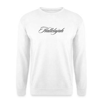 Hallelujah Cursive Script Faith Praise Design - Unisex Sweatshirt - white - Front
