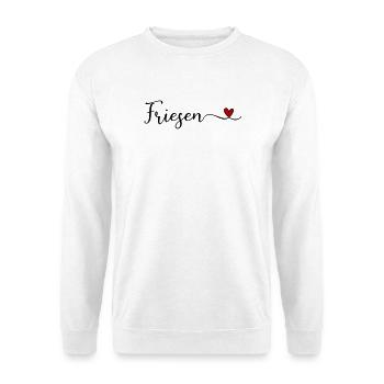 Friesen mit Herz - Unisex Pullover - Weiß - Vorne