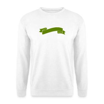 banderole_symbol- - Unisex Pullover - Weiß - Vorne - Alina (178cm) & Michal (187cm)