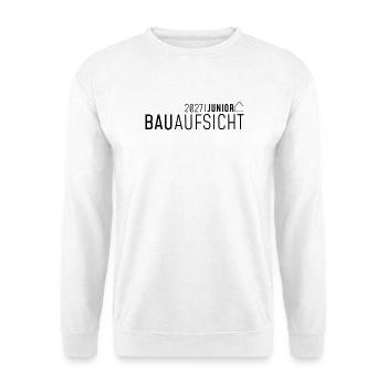 Junior Bauaufsicht 2027 - Unisex Pullover - Weiß - Vorne - Alina (178cm) & Michal (187cm)