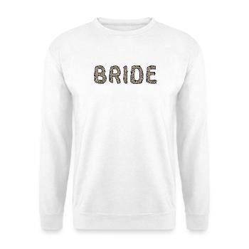 Braut, Junggesellinnenabschied, Leo, JGA - Unisex Pullover - Weiß - Vorne - Alina (178cm) & Michal (187cm)