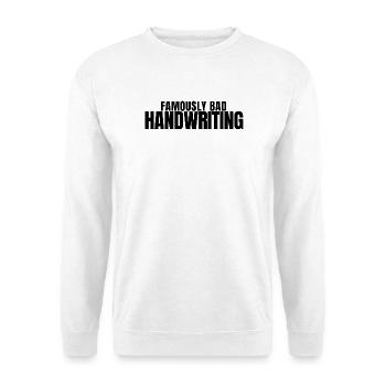 Arzt - Famously Bad Handwriting - Medizin - Unisex Pullover - Weiß - Vorne - Alina (178cm) & Michal (187cm)
