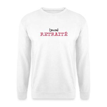 (jeune) Retraité - Sweat-shirt Unisexe - blanc - Devant