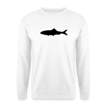 Fish shadow figure logo fisherman, fish stall - Unisex Sweatshirt - white - Front