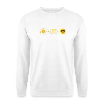 Sun and bicycle - Unisex Sweatshirt - white - Front