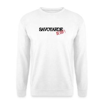 Savoyarde de ouf (noir) - Sweat-shirt Unisexe - blanc - Devant