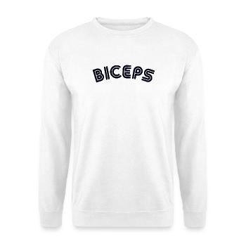 BICEPS Gym Workout Muscle Training - Unisex Sweatshirt - white - Front