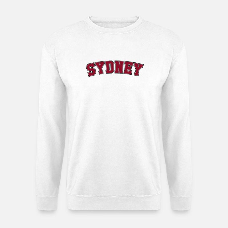 Sydney Varsity Arch Lettering - Unisex Sweatshirt - white