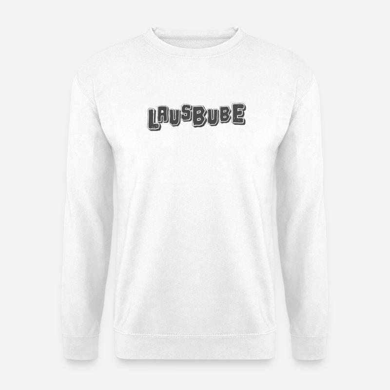 Lausbube Grau Design Spitzbuben Design - Unisex Pullover - Weiß